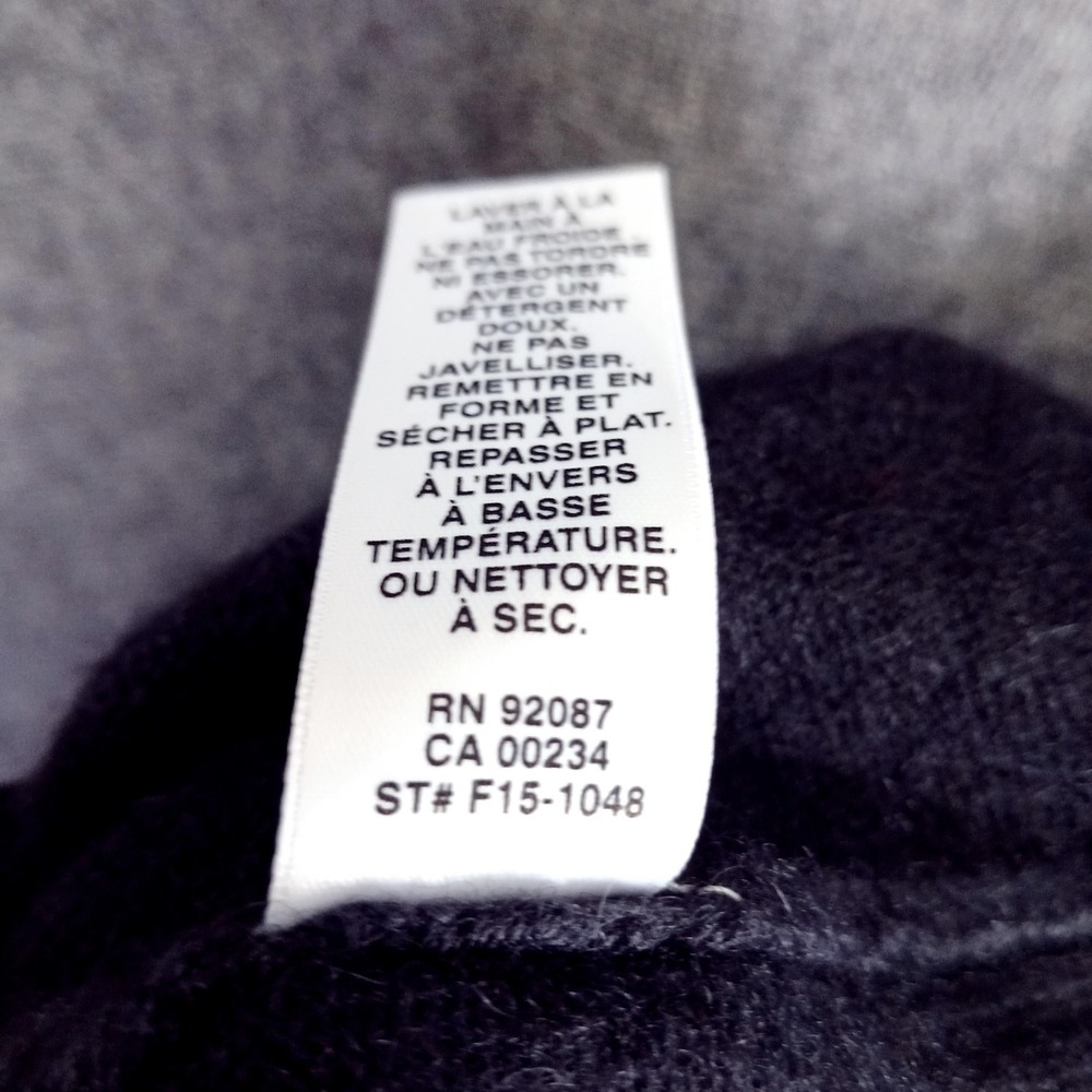 Saks Fifth Avenue Sweater Womens XS Gray Black Cashmere Ombre Tunic V Neck - Picture 9 of 9
